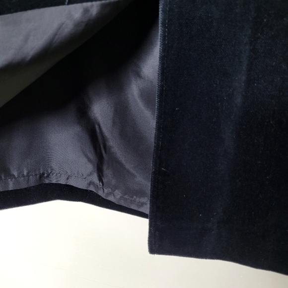 Vintage Phil Carry Black Velvet Skirt Size S Classic Quiet Luxury A-Line 90s - Picture 5 of 7